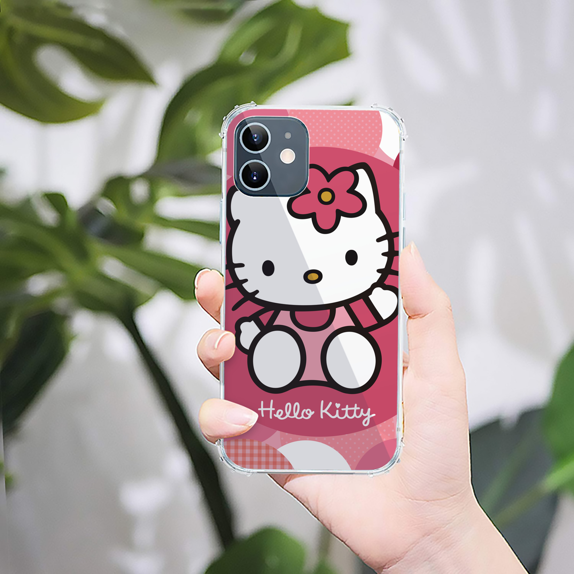 （画像用） Hello Kitty ハローキティ 【iPhone 12シリーズ対応】透明スマホケース（クリアソフトケース）